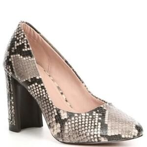 A D & Daughters Elodea Reptile Print Heels Size 9 Classic Office Career Timeless